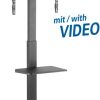 Transmedia Pedestal for Flat Screens, 37“ - 75“ up to 40kg