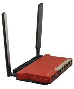 Mikrotik L009UiGS-2HaxD-IN, 800MHz CPU, 512MB RAM, 8×G-LAN, 1×2.5G SFP, 2.4 GHz 802.11b/g/n/ax dual-chain, 4dBi 2.4GHz eksterne antene, USB, desktop kućište, PSU, RouterOS L5