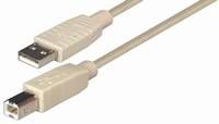 Transmedia USB 2.0 AB, Beige, 1,8m