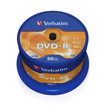 DVD-R Verbatim 4.7GB 16× Matt Silver 50 pack spindle