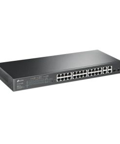 TP-Link Omada JetStream 24-Port PoE+ Smart preklopnik (Switch), 24×10/100M, 2×G-LAN, 2×G SFP, 1U 19" rackmount (250W)