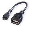 Roline VALUE USB2.0 kabel TIP A(F) na Micro B(M), 0.15m, crni