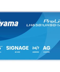 IIYAMA 65" LH6581UHSG-1AG 4K UHD (3840x2160) VA Signage 24/7, 500 cd/m2, 5000:1,white, removable frame, Android OS 14, iiShare, iiControl, iiSignage2