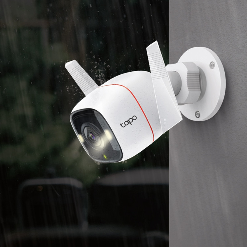 TP-Link Tapo C320WS kamera 2K QHD 4MP, H.264, Full-Color Night Vision, microSD, 2xSpotlights, dvosmjerni audio, detekcija pokreta, vodootporna IP66, Wi-Fi, Tapo app