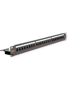 Roline Cat.6/Class E 19" Patch Panel 24-porta UTP, crni