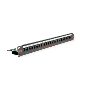 Roline Cat.6/Class E 19" Patch Panel 24-porta UTP, crni