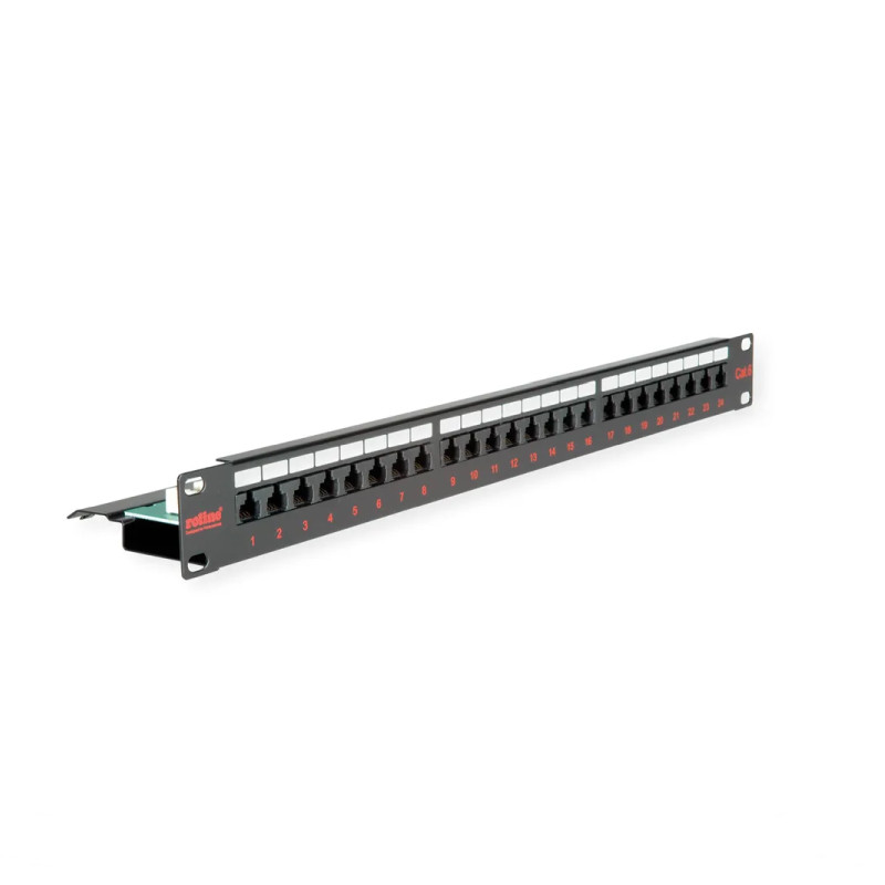 Roline Cat.6/Class E 19" Patch Panel 24-porta UTP, crni