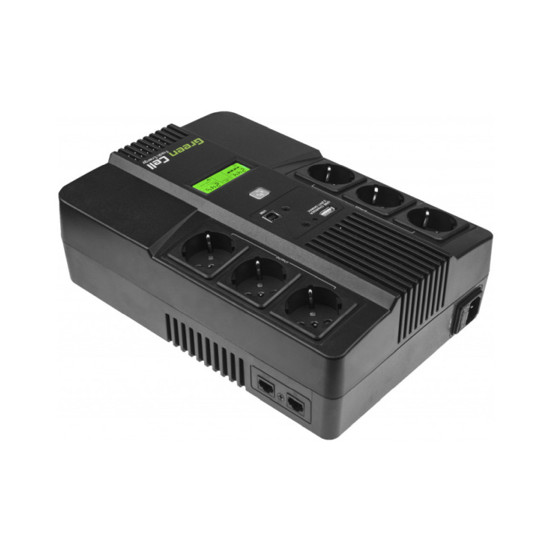 Green Cell UPS (UPS07) AiO 800VA/480W, Line Interactive AVR, LCD