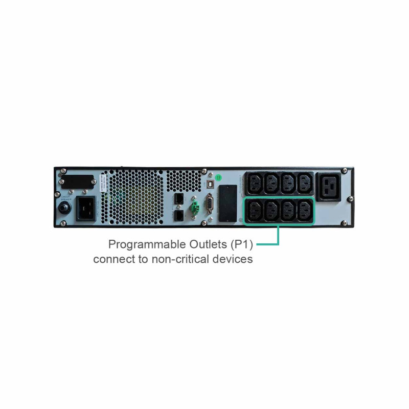Fortron Source UPS Eufo Tower/Rack 3000VA/2700W, Line-interactive, USB, RS-232, EPO, 8×IEC, 6×9Ah, LCD