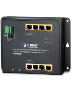 Planet Industrial Wall.mount 8-Port PoE 2 SFP Managed Switch