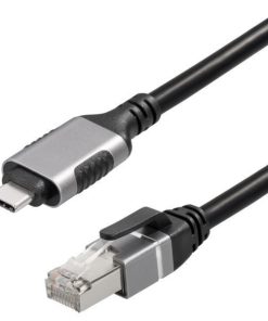 Transmedia Ethernet Cable Cat6 F UTP USB C to RJ45, 5m