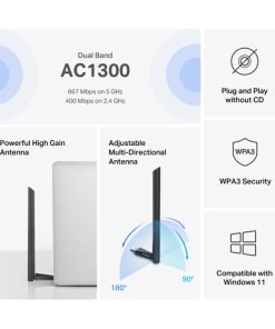 Mercusys AC1300 High Gain Wireless Dual Band USB Adapter