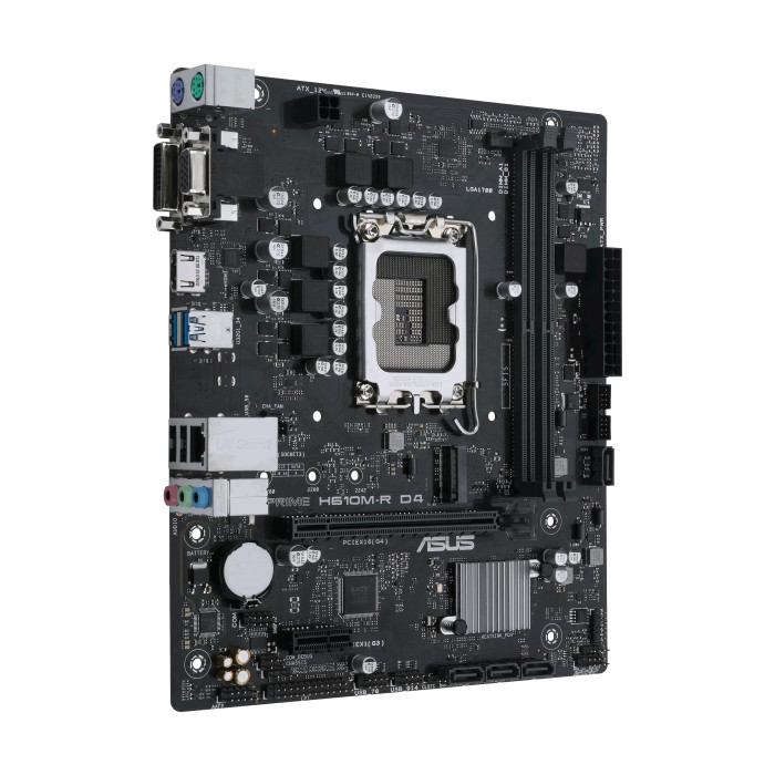 Asus MB Prime H610M-R D4-SI, S.1700, 2xDDR4/3200, PCIe 4.0, G-LAN, VGA/HDMI/DVI-D, mATX