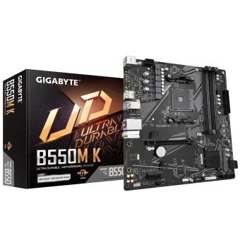 Gigabyte MB B550M K, S.AM4, 4XDDR4/4733(O.C.) PCIe 4.0, G-LAN, HDMI/DP, mATX