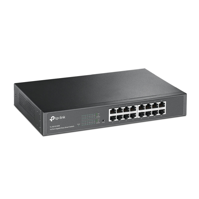 TP-Link 16-port Gigabit Easy Smart preklopnik (Switch), 16×10/100/1000M RJ45 ports, 1U 13"