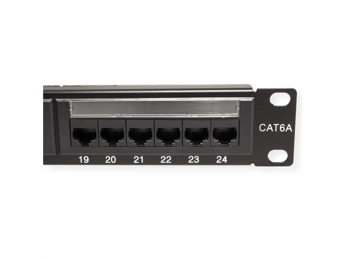 Roline VALUE Cat.6a/Class EA 19" Patch Panel 24-porta UTP, crni