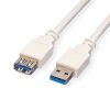 Roline VALUE USB3.0 kabel TIP A-A M/F, 1.8m, bijeli (produžni)