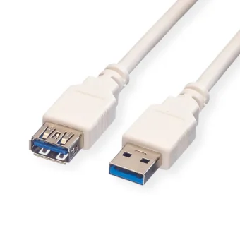 Roline VALUE USB3.0 kabel TIP A-A M/F, 1.8m, bijeli (produžni)