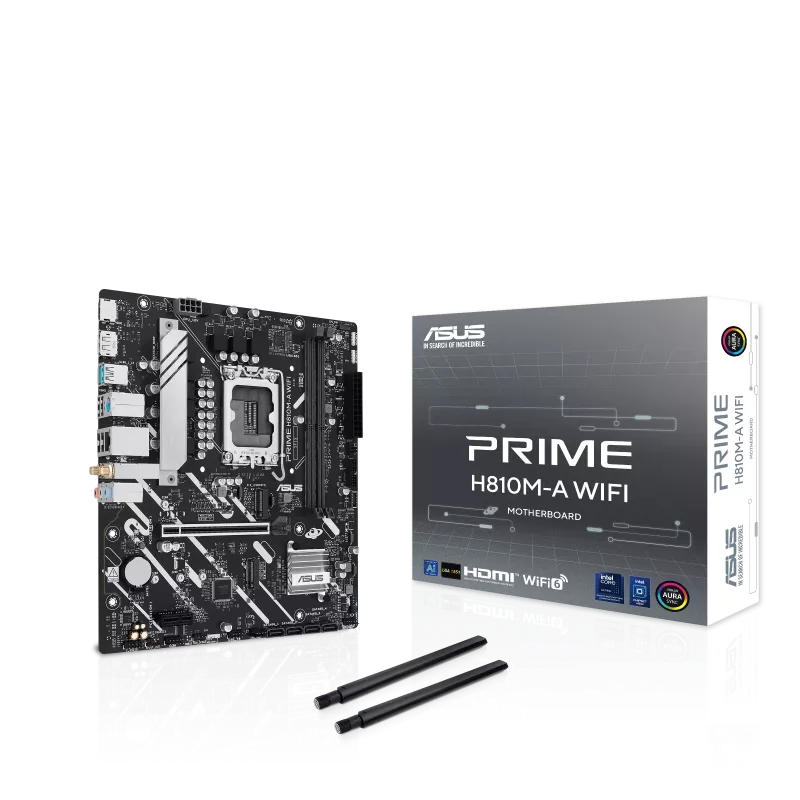 Asus MB Prime H810M-A WIFI, S.1851, 2xDDR5/6400(OC), PCIe 4.0, G-LAN, HDMI/DP, WiFi, mATX