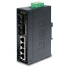 Planet Industrial 6-Port (4x 100Mbps RJ45 2x MM FX(SC)-2km Switch (-40~75C), unmanaged
