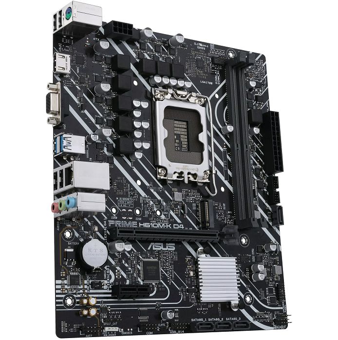 Asus MB H610M-K, S.1700, 2xDDR5/5600, PCIe 4.0, G-LAN, VGA/HDMI, mATX