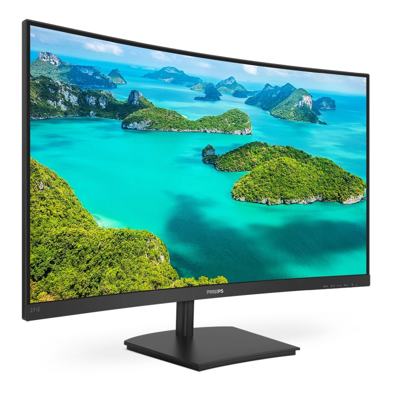 Philips 27" 271E1SCA/00 FHD (1920×1080) VA zakrivljeni 1500R, AMD FreeSync, 75 Hz, 4ms, 250cd/m2, 3000:1, VGA/HDMI, zvučnici, crni