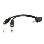 Roline Audio Y kabel, 3.5mm Stereo (M) - 2×3.5mm Stereo (F), 0.15m