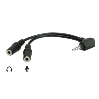 Roline Audio Y kabel, 3.5mm Stereo (M) - 2×3.5mm Stereo (F), 0.15m