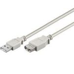 NaviaTec USB 2.0 A muški na A ženski kabel, 5m, bež