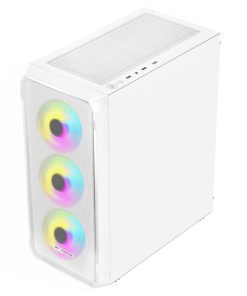 Bit Force SWAN ARGB-4 Gaming Midi Tower ATX kućište bez napajanja, bijelo