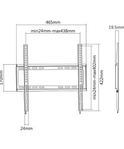Roline VALUE zidni nosač za TV 32"-55", nosivost do 35kg, Low Profile, crni