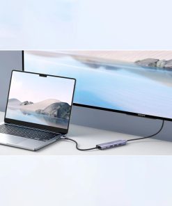 UGREEN 5-portni USB-C HUB 3x USB-A 3.2, 1xUSB-C PD, 1xHDMI 4K 30 fps, sivi