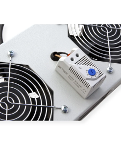 Roline 19" krovni ventilacijski modul s 2 ventilatora i termostatom, sivi