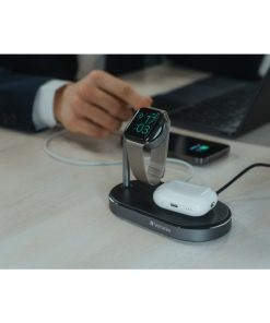 Verbatim WCS-02 stalak za punjenje 3u1 Qi/MFi Wireless + QS kabel + Apple Watch