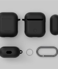 Spigen Silicone case, zaštitna maska za AirPods, crna - AirPods 1/2019 (066CS24808)