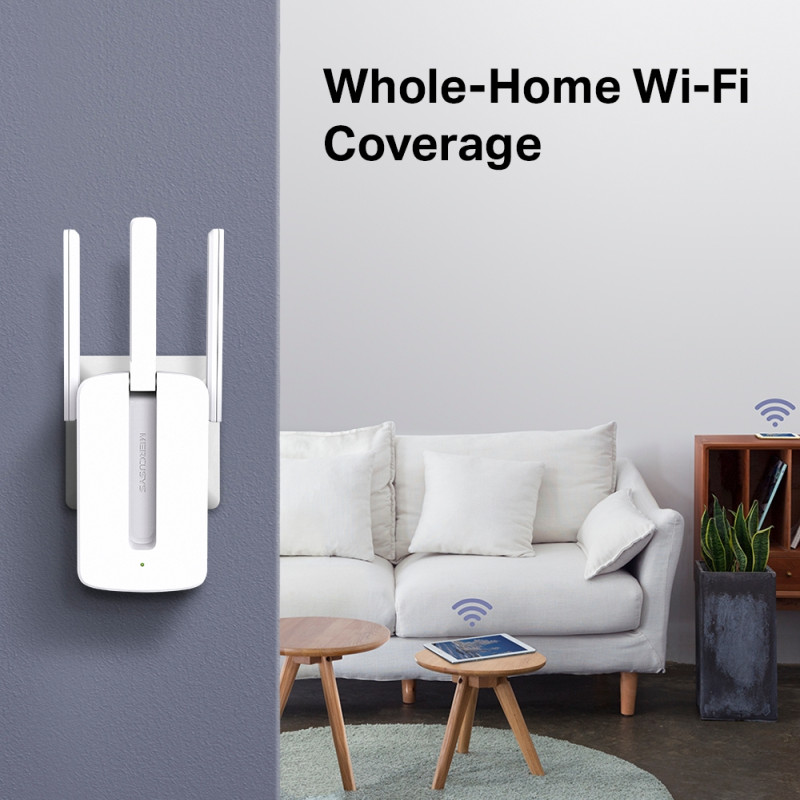 Mercusys MW300RE bežični pojačivač dometa (Range Extender) 300Mbps, (2.4GHz), 802.11b/g/n, 3×vanjska antena fiksna, WPS tipka