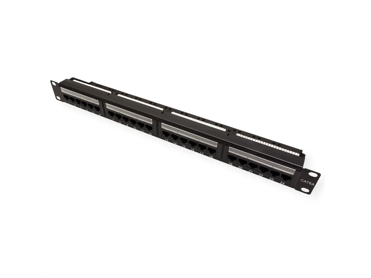 Roline VALUE Cat.6a/Class EA 19" Patch Panel 24-porta UTP, crni