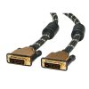 Roline GOLD DVI kabel, DVI-D (24+1) Dual Link, M/M, 1.0m, crno/zlatni