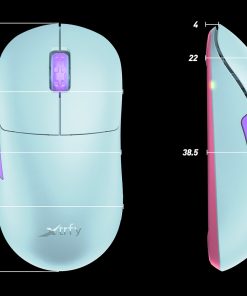 Cherry XTRFY M8 bežični igraći miš, 21000 cpi, USB, frosty mint