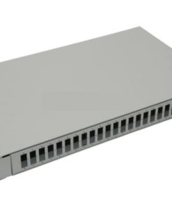 NFO Patch Panel 1U 19" - 24x SC Duplex, Slide-out on rails, 2 trays