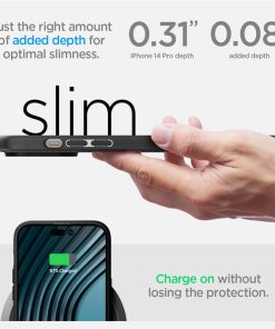 Spigen Mag Armor MagSafe, zaštitna maska za telefon, mat crna - iPhone 14 Pro