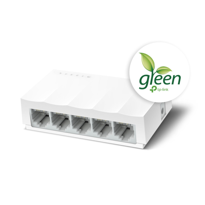 TP Link LS1005 5-Port 10/100Mbps Desktop Network preklopnik (Switch), 802.3X Flow Control, vanjsko napajanje