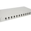 NFO Patch Panel 1U 19" - 12x SC Duplex, Closed, 1 tray, Light grey