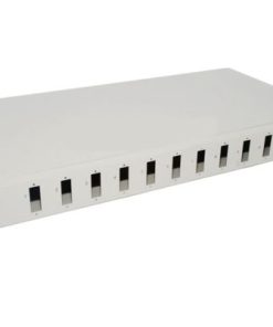 NFO Patch Panel 1U 19" - 12x SC Duplex, Closed, 1 tray, Light grey