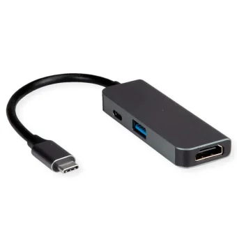 Roline VALUE adapter USB-C - HDMI, M/F, 1x USB 3.2 Gen 1 A, 1x Type C (Power Delivery)