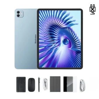 BLACKVIEW Tablet Link 8 WiFi, 12/256 GB, 12.7" HD (2160×1600) IPS, 13MP/18MP, DokeOS P 4.2 + gratis preklopna torbica, stylus pen, tipkovnica, miš, 3.5mm slušalice, zaštitna folija, bez adaptera, plav