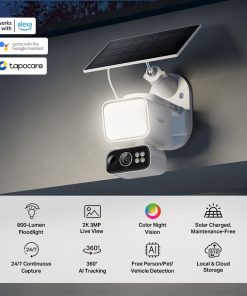 TP-Link Tapo C15F kamera + Tapo A201 Solar panel, 2K/3MP (2304×1296) Color Night Vision, microSD, detekcija pokreta, 2x850nm IR LED, IP65,ugrađena punjiva Li-Ion baterija, Wi-Fi/Tapo app