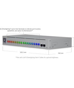 Ubiquiti UniFi 16-port Layer 3 Switch, 12×GbE PoE+, 4×2.5GbE PoE++, 2×10G SFP+, Rackmount (USW-Pro-Max-16-PoE)