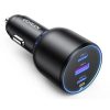 UGREEN auto punjač, 130W, 2x USB-C, USB-A, PD, sivi