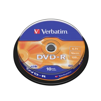 DVD-R Verbatim 4.7GB 16× Matt Silver 10 pack spindle